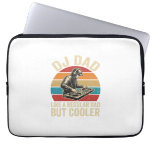 DJ Dad But Cooler Vintage Sunset Vector Design_1 Laptop Sleeve