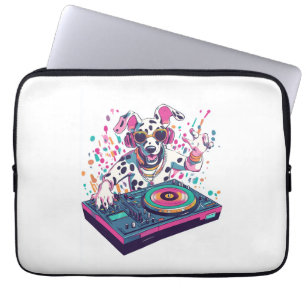 DJ Dalmatian � EDM Rave Party Dog Laptop Sleeve