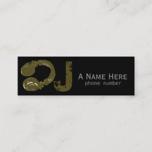 dj / dee jay / electronic music mini business card