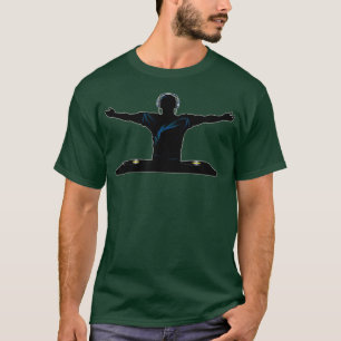 DJ DeeJay Open Arms Turntable Mixer Music Tracks T-Shirt