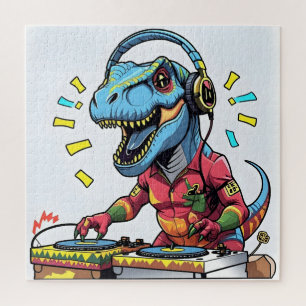 DJ Dino Party Art Puzzle