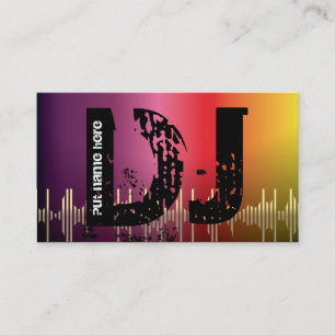 DJ Disc jockey business cards