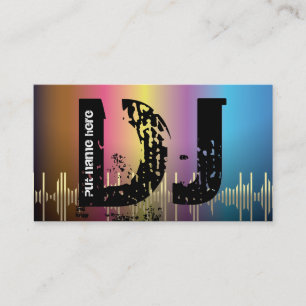DJ Disc jockey business cards