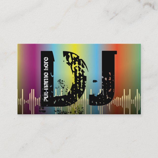 DJ Disc jockey business cards (Front)