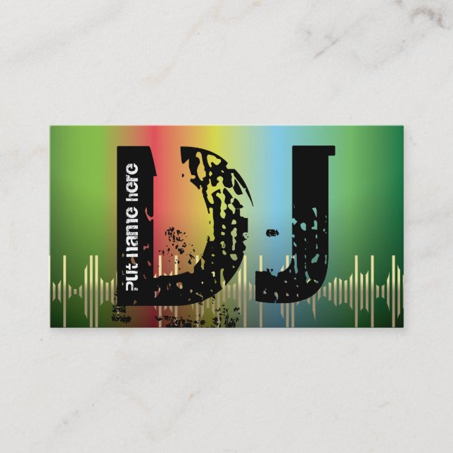DJ Disc jockey business cards (Front)