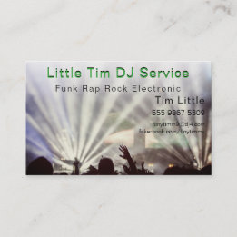 DJ Disc Jockey Electronic Wedding Photo Template Business Card