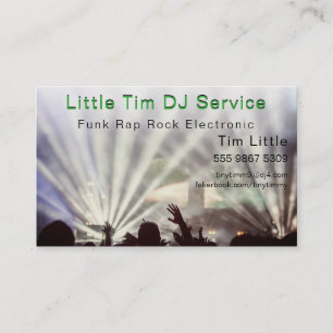 DJ Disc Jockey Electronic Wedding Photo Template Business Card