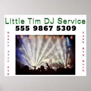 DJ Disc Jockey Electronic Wedding Photo Template Poster