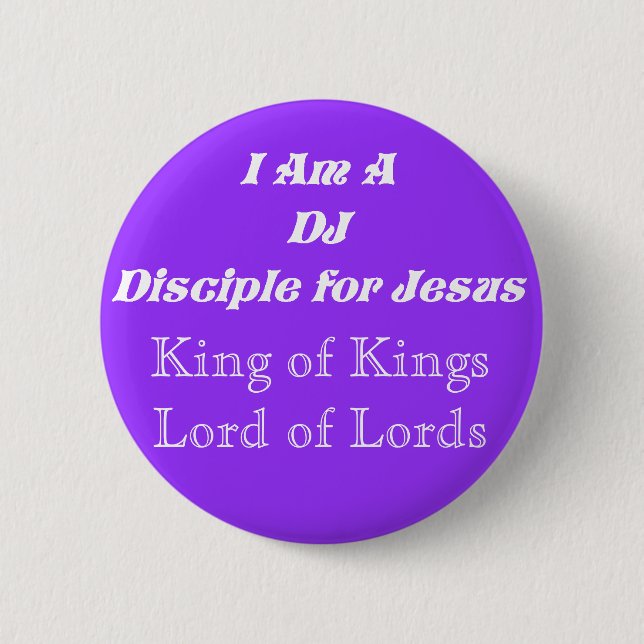 DJ-Disciple For Jesus_ 6 Cm Round Badge (Front)
