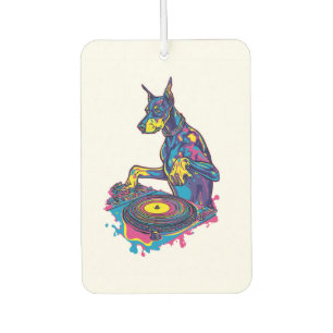DJ Doberman � Club Vibe Party Dog Car Air Freshener
