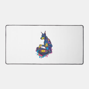 DJ Doberman – Club Vibe Party Dog Desk Mat
