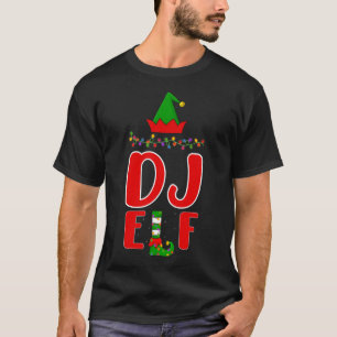 Dj Elf Matching Family Lighting Christmas  T-Shirt