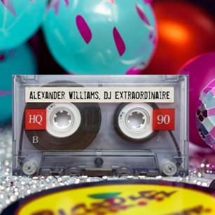 DJ Extraordinaire Cassette Tape Business Card