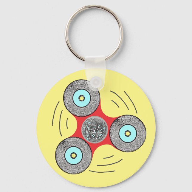 DJ Fidget Spinner Key Ring (Front)