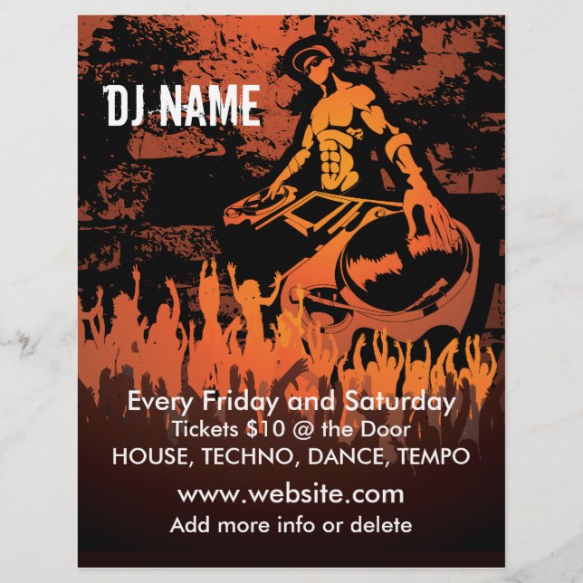 DJ Fiery Concert Music Flyer (Front)