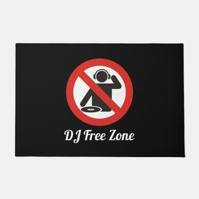 DJ free zone Doormat (Front)