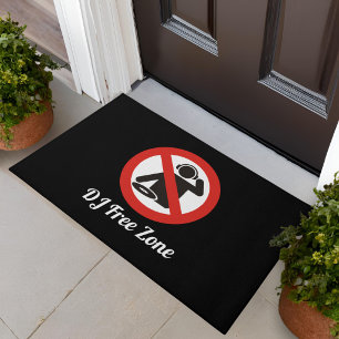 DJ free zone Doormat