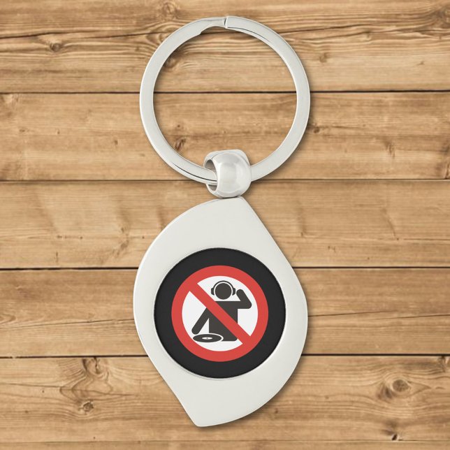 DJ free zone Key Ring (Creator Uploaded)