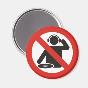 DJ free zone Magnet