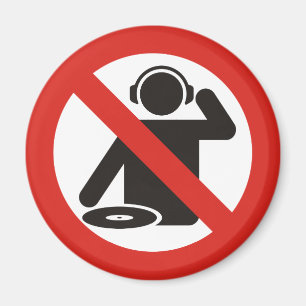 DJ free zone Magnet