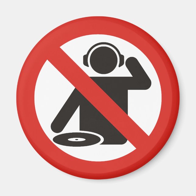 DJ free zone Magnet (Front)