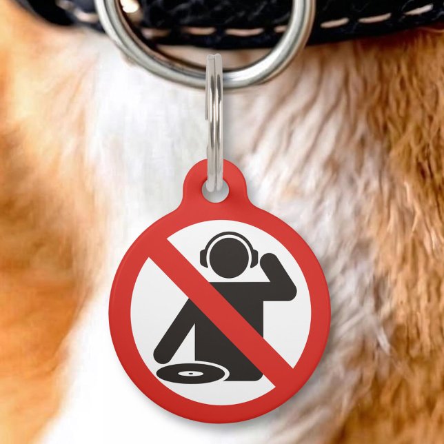 DJ free zone Pet ID Tag (Creator Uploaded)