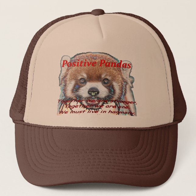 DJ Friscodrummer Positive Pandas Trucker Hat (Front)