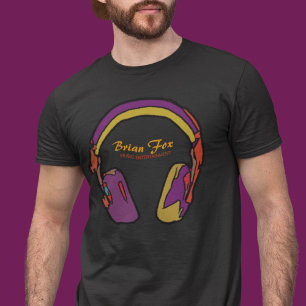 DJ headphone music personalised T-Shirt