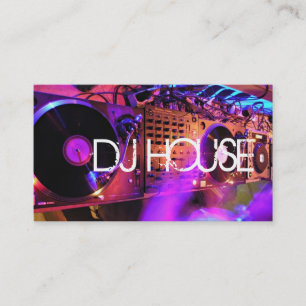 DJ HOUSE MUSIC ENTERTAINMENT CLUB BUSINESS CARD
