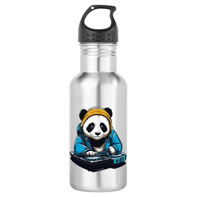 DJ Kawaii Panda 710 Ml Water Bottle (Front)