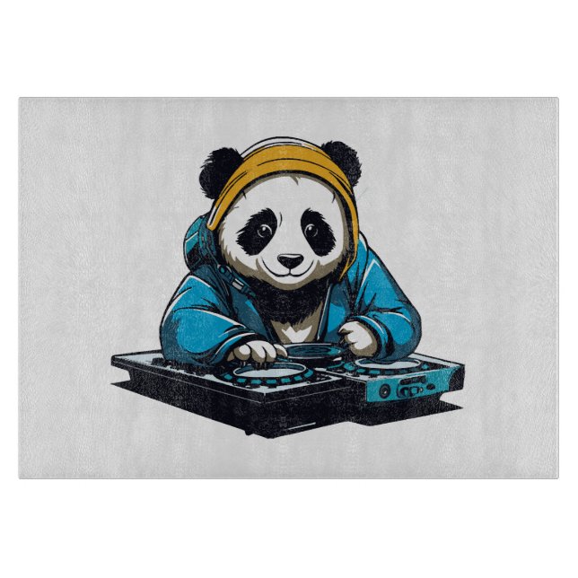 DJ Kawaii Panda Cutting Board (Front)