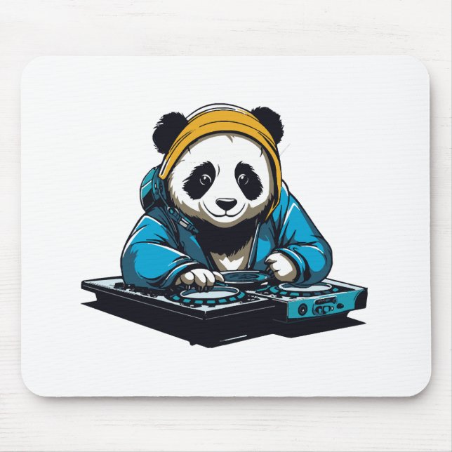 DJ Kawaii Panda Mouse Pad (Front)