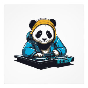 DJ Kawaii Panda Photo Print