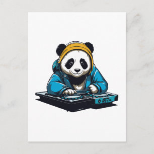 DJ Kawaii Panda Postcard