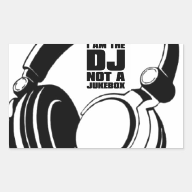 DJ KLASH-GEAR - DJ NO REQUESTS RECTANGULAR STICKER (Front)