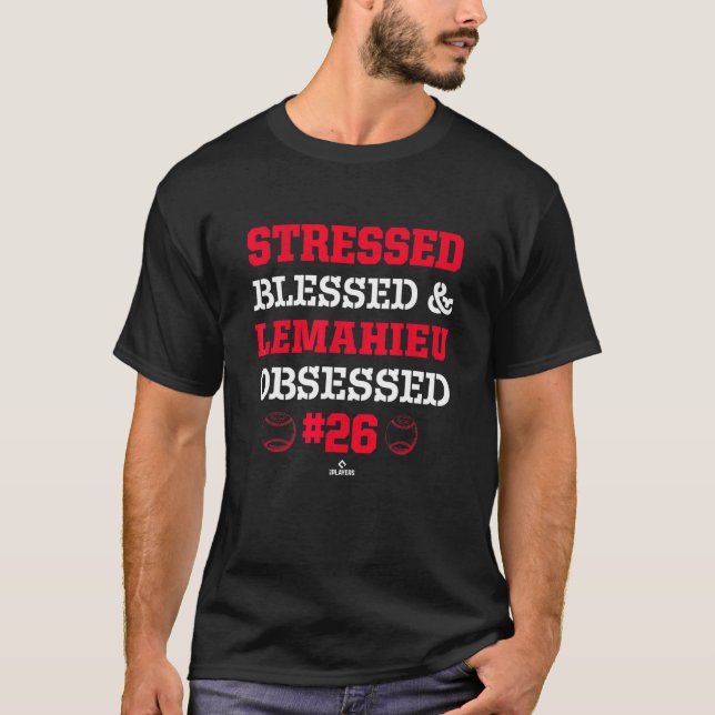 Dj Lemahieu Obsessed New York  Baseball Player T-Shirt (Front)