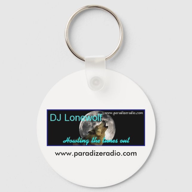 (DJ Lonewolf) Keychain/Keyring Key Ring (Front)