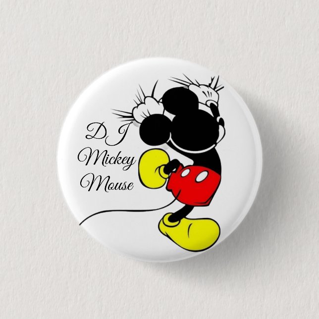 DJ Mickeymouse 3 Cm Round Badge (Front)