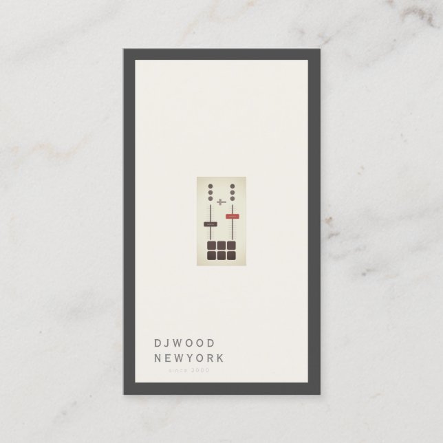 DJ Minimalist Luxury Business Card (Front)