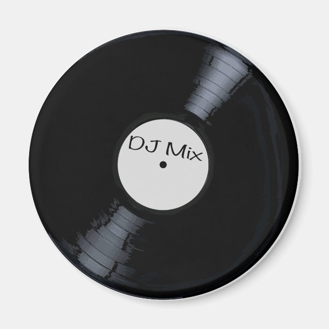 DJ Mix Record Label Magnet (Front)