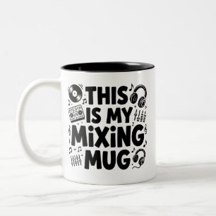 DJ Mixing Mug   Funny Music Lover Coffee Cup