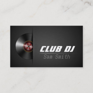 DJ Modern Stylish Turntable Vinyl Recoder Mixer Business Card