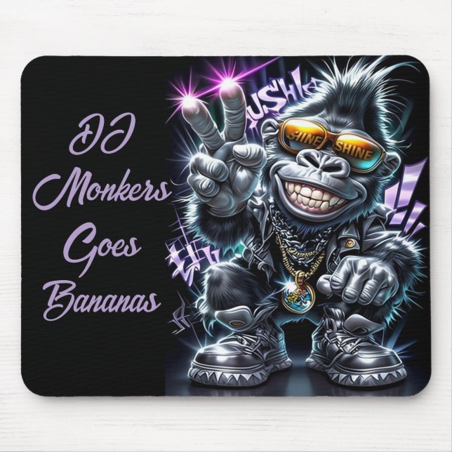DJ Monkers Mouse Pad (Front)