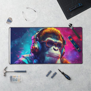 Dj Monkey Man Desk Mat
