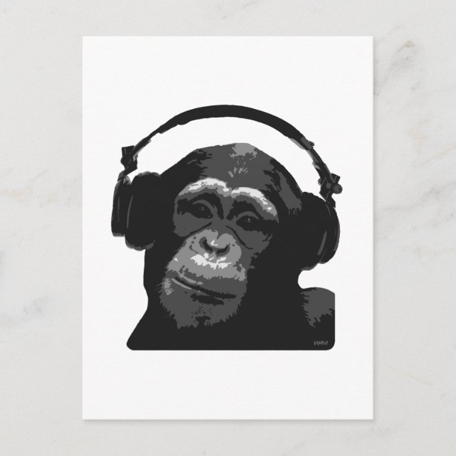 DJ MONKEY POSTCARD (Front)