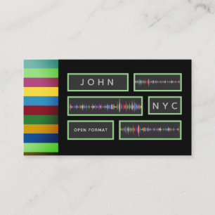 DJ Multi-Track Wave Business Card 2018