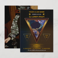 DJ Music and Dance Gig photo invitation