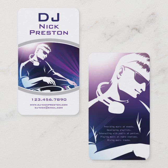 DJ Music Business Card (Front/Back)