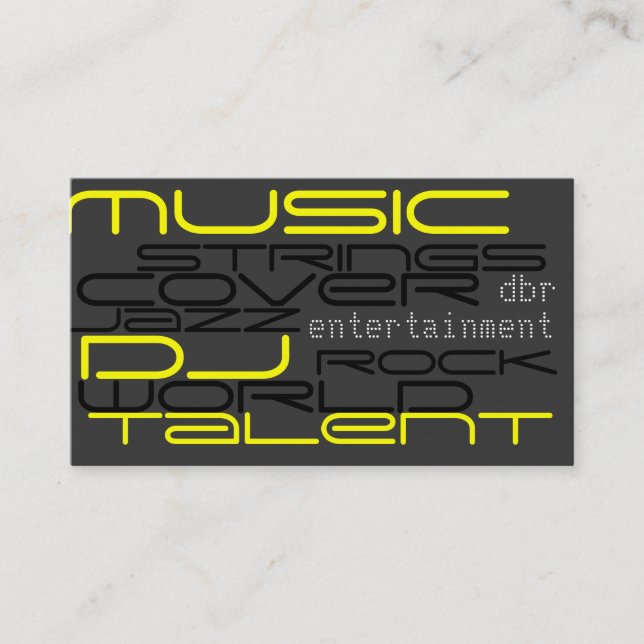 dj music business card (Front)