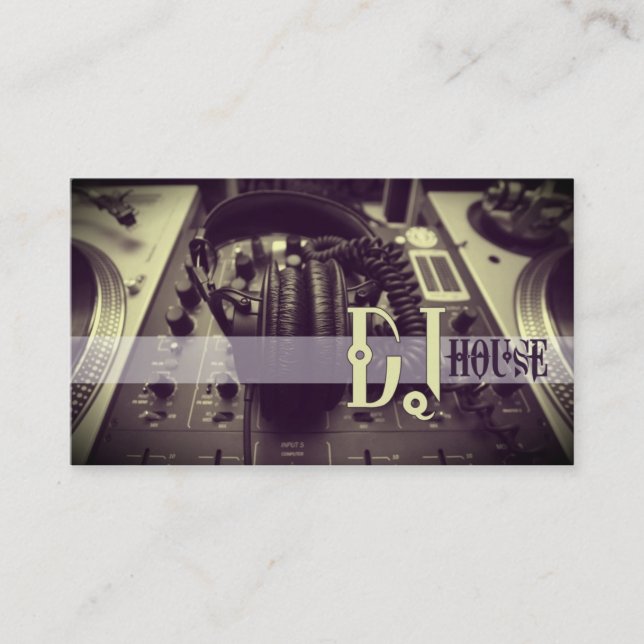 DJ, Music, Club, Business Card (Front)